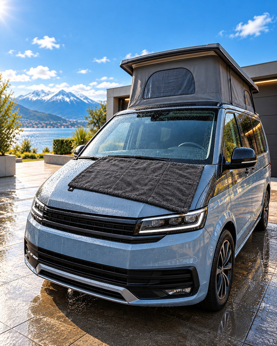 OhneTropfen IMPERIAL auf der Motorhaube eines Campervans